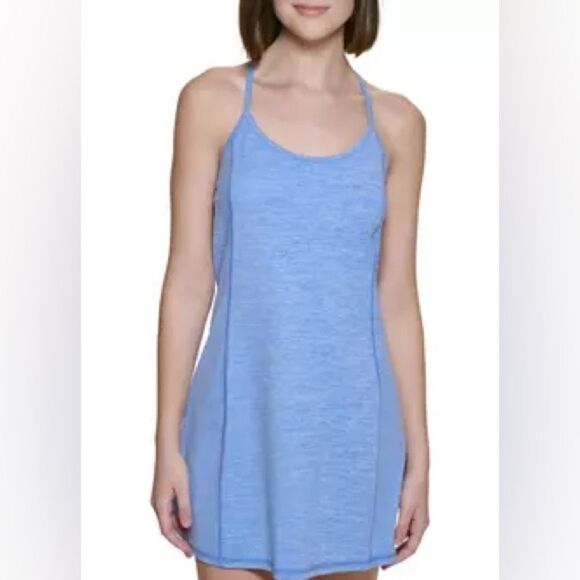 Calvin Klein Performance Women's Halter Peached Space Dye Sport Dress NWT - Picture 5 of 12